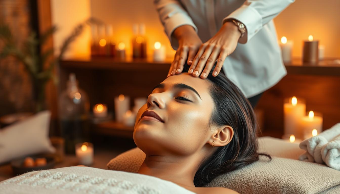 What is the concept of Indian head massage?